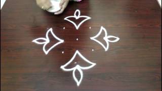 deepam kolam designs with 7 to 1 dots muggulu designs with dots simple rangoli designs with dots [upl. by Eleirbag]