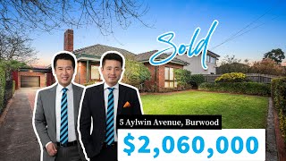 Auction Highlights  5 Aylwin Avenue Burwood [upl. by Dorri]