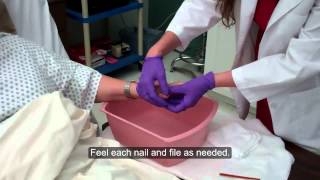 CNA ESSENTIAL SKILLS  Fingernail Care 517 [upl. by Ahola]