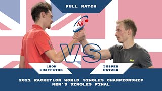 2021 Racketlon World Championship  Leon Griffiths v Jesper Ratzer  Final  Full Match [upl. by Gerome]