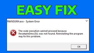 How To Fix ResampleDMOdll Missing in Windows 11 Download amp Fix Missing DLL File Error [upl. by Gilburt821]