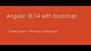 Angular 1814 integration with bootstrap  Part2 [upl. by Firooc]