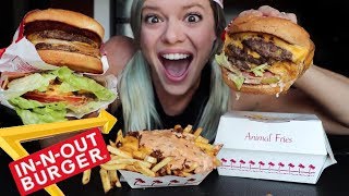 INNOUT Secret Menu Review  Mukbang for National Cheeseburger Day [upl. by Airat286]