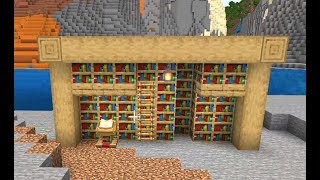 Construye una LIBRERIA SECRETA MINECRAFT [upl. by Inafets]