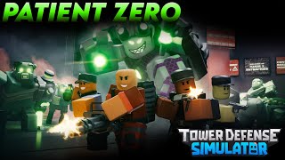 NEW PATIENT ZERO PLUSHIE SKIN  SHOWCASE  Roblox Tower Defense Simulator [upl. by Linnette]