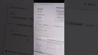 How to use Notion formulas to track daily habit streaks notiontips notiontutorial notiontemplate [upl. by Yregerg140]