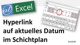 Hyperlink auf Datum im Schichtplan  Navigation in Excel [upl. by Llyrrad]