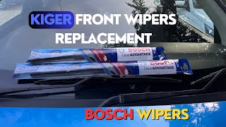 Front wiper replacement  Bosch Clear Advantage Wipers [upl. by Revned]