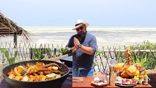 Tigaie Picanta cu Fructe de Mare  Florin Arvunescu in Zanzibar [upl. by Ainessey307]