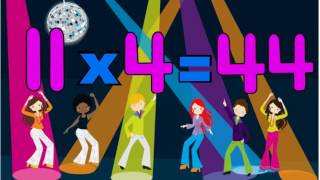 Funky Four Times Tables 4 times tables song [upl. by Raseac]