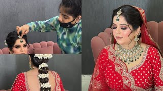 BRIDAL FULL HAIRSTYLE TUTORIAL 🤩 HAIRSTYLIST MEHAK ARORA [upl. by Nnairb207]