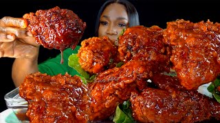 10 2x SPICY CHICKEN MUKBANG  SPICY CAJUN MUKBANG  FRIED CHICKEN MUKBANG  Mukbang  Asmr [upl. by Aisyram]