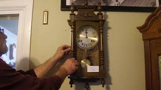 Japanese Ansonia 8 Day Wall Clock  circa 1970 [upl. by Auhsuoj449]