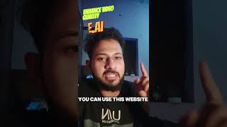 enhance video quality using ai ai videoediting [upl. by Eatnad741]