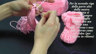 Scarpette Baby passo a passo ad uncinetto  parte 2   Video Tutorial [upl. by Ahsinad]