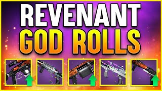 NEW META The MUST HAVE Revenant God Roll Weapons Destiny 2 [upl. by Maryann]