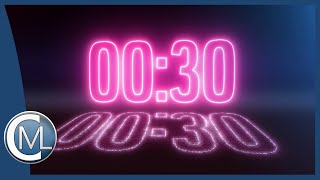 30 seconds countdown NEON Glow Edition amp voice over ⏰ [upl. by Domineca]