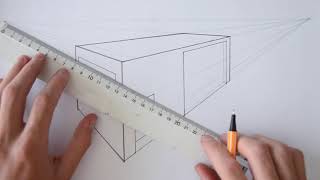 TUTORIAL  HOW TO DRAW A BASIC HOUSE 2POINT PERSPECTIVE [upl. by Anerahs738]