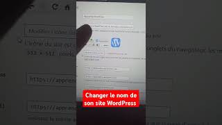 Changer le nom de son site WordPress [upl. by Vashtia]