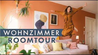 ROOM TOUR WOHNZIMMER  Vorher Nachher  Wie ist die ROTE WAND geworden [upl. by Aneer]