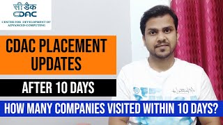 Companies visited CDAC within 10 Days of Placement Session  CDAC Placement Updates  CDAC ACTS Pune [upl. by Madid]