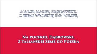 Poľská hymna  Anthem of Poland PLSK text [upl. by Llirrehs723]