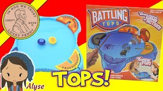 How To Play The Game Battling Tops Family Game [upl. by Kali]