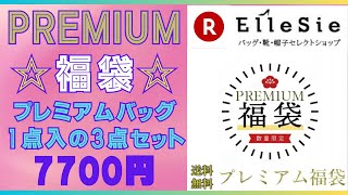 【楽天⭐ElleSieエルシエ】プレミアム福袋💖7700円送料無料💖プレミアムバッグが必ず1点入った福袋🌟3点セット [upl. by Jarv]