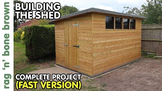 DIY Building A Shed From Scratch  Complete Project Fast Version [upl. by Gairc772]