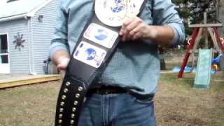 Releathered WWE Intercontinental Championship replica JMar style real leather IC belt [upl. by Ivel]