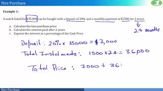 Mathematics Hire Purchase [upl. by Earissed564]