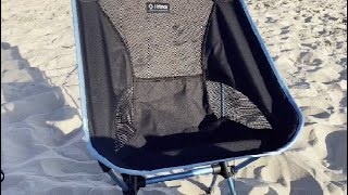 Helinox Chair One Original Lightweight Compact Collapsible Camping Chair Review [upl. by Noir]