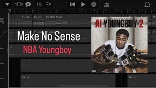 Make No Sense  NBA Youngboy Garageband Tutorial [upl. by Ydennek]