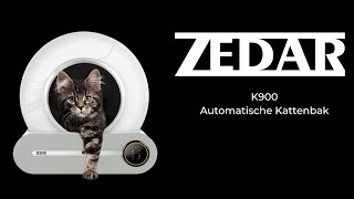 Zedar K900 Automatische Kattenbak  Zelfreinigende Kattenbak  Inclusief App [upl. by Notlaw]