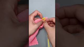 Corner knot fancy knotting rope braiding tutorial easy to learn [upl. by Ronacin]