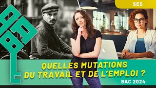 Quelles mutations du travail et de l’emploi   Explications détaillées du chapitre  SES  Bac 2025 [upl. by Ohara334]