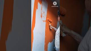 sunrise colour Paint apply 1st cote colour cord 0526 shorts viral painting art wallpaint yt [upl. by Gunn]