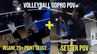 INSANE 20 Point Deuce With Setter POV GoPro Volleyball 3 [upl. by Aimerej]