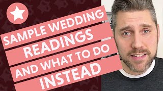 Sample Wedding Ceremony Readings And What To Do Instead [upl. by Ameline887]