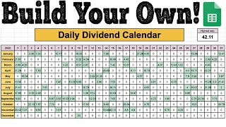 How to Build a Daily Dividend Calendar in Google Sheets Track your Dividend Income [upl. by Grand]