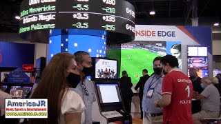 2021 Global Gaming Expo G2E returns to Las Vegas NV with attendees [upl. by Nanahs598]