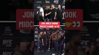 Jon shook Stipe’s hand at the weighin 👀 UFC309 [upl. by Nevur]