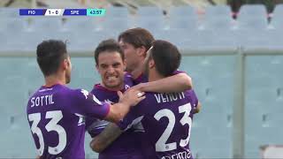 I goal di Fiorentina vs Spezia 30 Highlights [upl. by Nyrol]