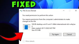 Fix Folder Access Denied  You need permission to perform this action in Windows 10 11 8 [upl. by Iahs44]