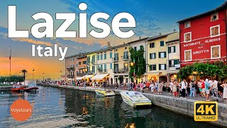 Lazise Lake Garda  Italy Walking Tour 4K UHD [upl. by Ainirtak165]