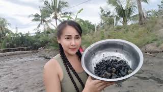 bagongonhornsnailshellseafoodfarmingrural lifefarmprobinsyana lifemukbangeatingcooking [upl. by Annahael778]