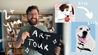 Digital Sketchbook Tour  Starting My Art Journey in my 30s  Art Vlog [upl. by Oinotnaocram601]