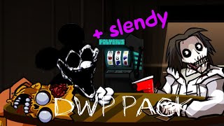 Fnf Pasta Night Dwp Pack MouseaviJeffDead Bart  Slenderman [upl. by Yruam845]