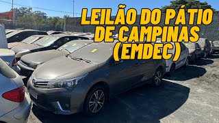 LEILÃO DE 600 CARROS DO PÁTIO MUNICIPAL DE CAMPINAS EMDEC [upl. by Saidnac]