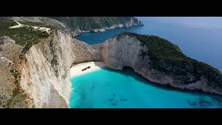 Navagio Beach  Shipwreck  Zakynthos  Drone Footage  4k [upl. by Blumenthal]